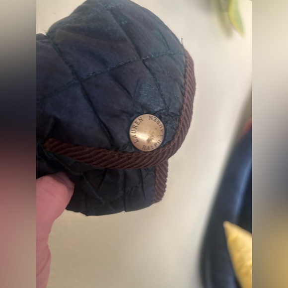 Ralph Lauren Navy and Brown Quilted Puffer Coat - Picture 11 of 13